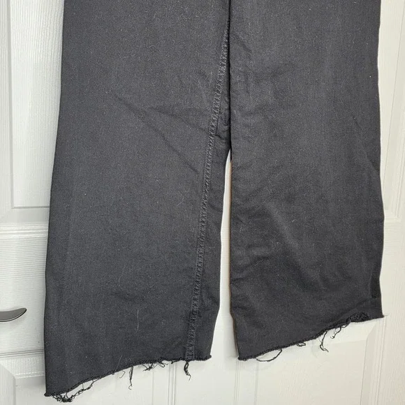 Antonio Melani Alexandra Twill High Rise Wide Leg Raw Hem Cropped Chino Pant 8 - Picture 6 of 11